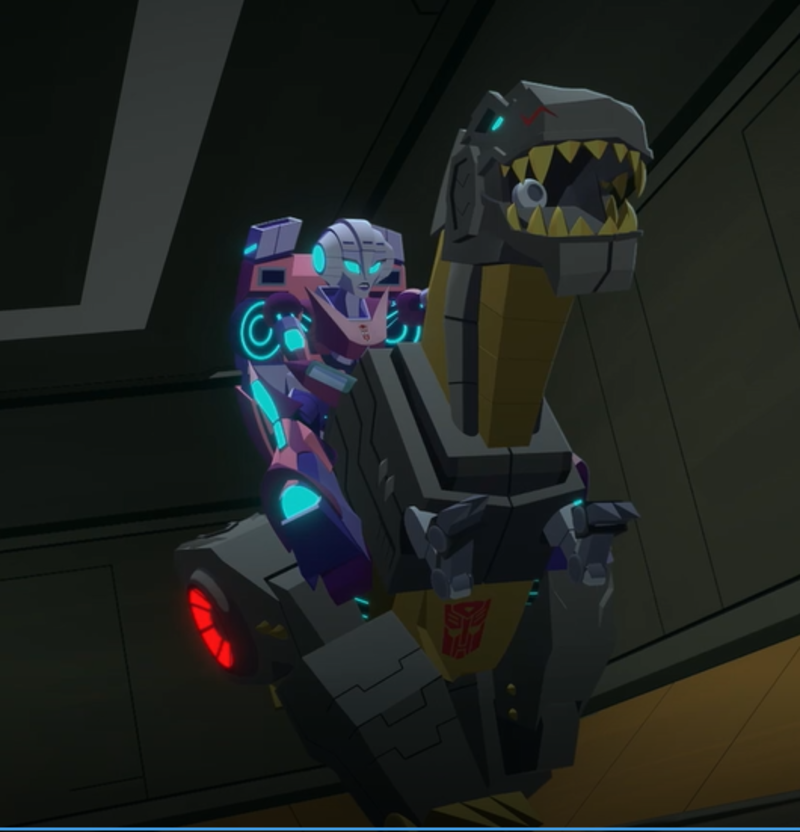 Takara Cyberverse Action Masters Arcee & Grimlock Scene Official Images